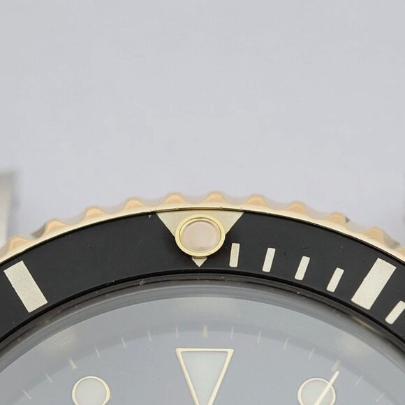 ROLEX SUBMARINER DATE 40MM 18K YELLOW GOLD STEEL 2-TONE BLACK WATCH - Picture 10 of 11